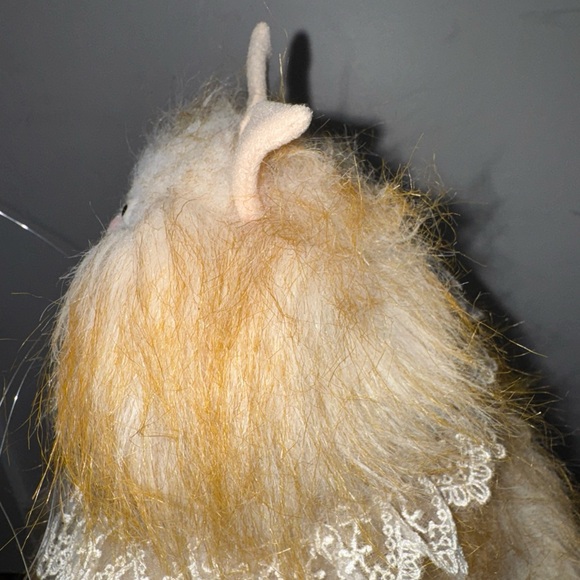 Vintage 1986 Hallmark Purrsonality Fat Cat Stuffed Plush Miz Maudie Orange Lace - Picture 9 of 15